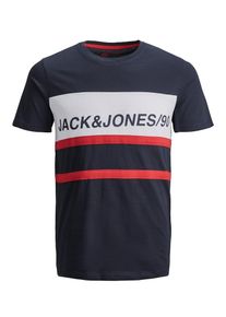 Jack & Jones JACK & JONES, Herren T-Shirt, Kobaltblau / Rot / Weiß