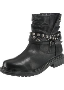 Tom Tailor, Damen Stiefelette, Grau / Schwarz
