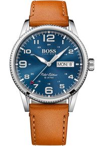 BOSS, Herren Quarzuhr &raquo;PILOT, 1513331&laquo;, Braun / Silber