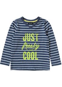 Blue Seven, Langarmshirt, Blau / Kiwi / Weiß