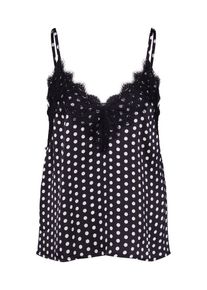 Missguided, Damen Top 'EYELASH LACE CAMI POLKA DOT', Schwarz