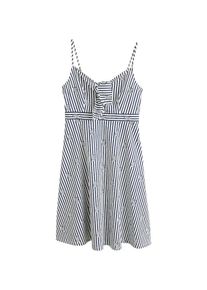 Mango, Damen Kleid 'Anana-h', Dunkelblau / Weiß