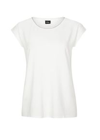 s.Oliver BLACK LABEL, Damen T-Shirt mit verziertem Ausschnitt, Wei&szlig;