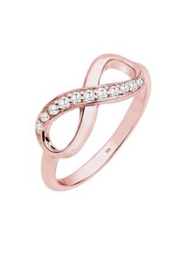 Elli, Damen Ring 'Infinity', Rosegold / Weiß