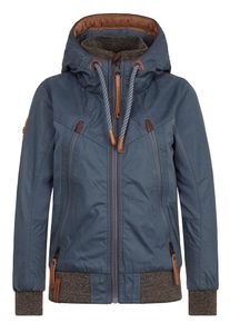 Naketano, Damen Jacket 'Kreuzweiser', Himmelblau / Braunmeliert