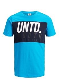 Jack & Jones JACK & JONES, Herren T-Shirt, Nachtblau / Aqua / Weiß