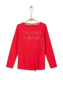 s.Oliver Junior, M&auml;dchen Longsleeve, Rot / Wei&szlig;