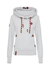 Naketano, Damen Pulover 'Reorder', Graumeliert / Wei&szlig;