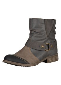 Rieker, Damen Stiefelette, Taupe / Dunkelgrau