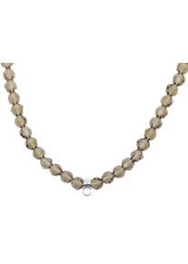 Esprit, Damen Halskette, Hellbraun / Silber