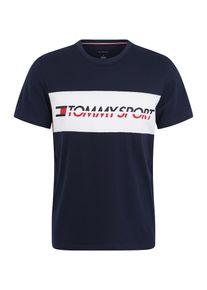 Tommy Sport, Herren Sportshirt 'Logo Driver', Navy / Wei&szlig;