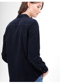 s.Oliver RED LABEL, Damen Gepunktete Feincord-Bluse, Nachtblau