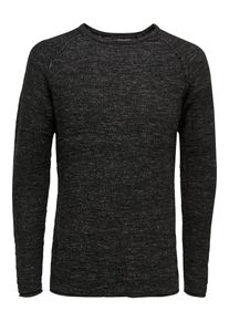 Only & Sons Only & Sons, Herren Strickpullover, Schwarzmeliert