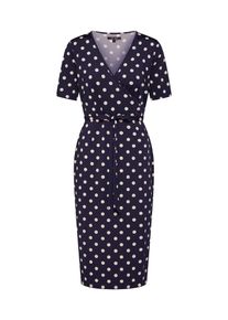 King Louie, Damen Kleid 'Anja', Dunkelblau / Weiß