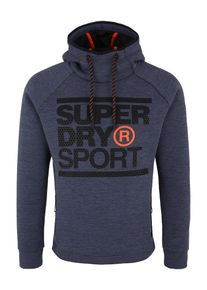 Superdry, Herren Sport-Sweatshirt 'GYM TECH STRETCH GRAPHIC OVERHEAD', Navy / Schwarz