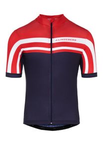J. Lindeberg J.Lindeberg, Herren Radtrikot, Ultramarinblau / Rot / Wei&szlig;