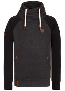 Naketano, Herren Kapuzenpullover, Basaltgrau / Schwarz