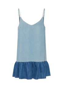 Review, Damen Kleid 'DENIM PEPLUM', Blue Denim