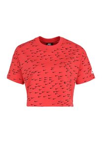 Nike Sportswear, Damen Shirt 'ESSNTL', Rot / Schwarz