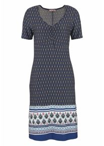 Boysen's BOYSEN'S, Damen Jerseykleid, Blau / Schwarz / Weiß