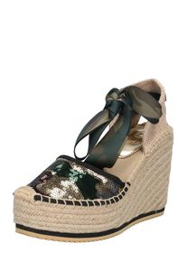 Replay, Damen Sandalen 'KILMA', Beige / Grün / Schwarz