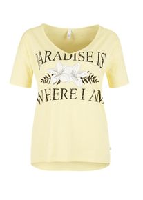 Q/S Designed By, Damen Jerseyshirt, Pastellgelb