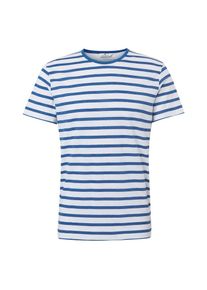 Tom Tailor, Herren T-Shirt, Royalblau / Wei&szlig;