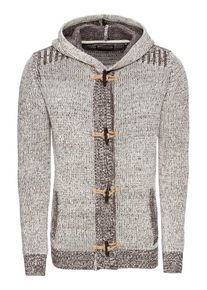PETROL INDUSTRIES, Herren Strickjacke ' Knitwear Hooded', Beigemeliert / Hellbraun