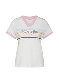 Wrangler, Damen Shirt '80 ́S V TEE', Wei&szlig;