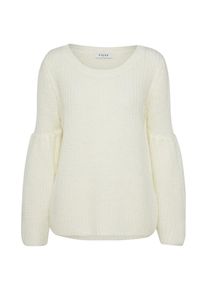 Pieces, Damen Strickpullover 'PCJESSI LS KNIT FF', Weiß