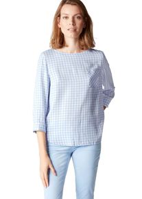 Marc O'Polo Marc O'Polo, Damen Bluse, Hellblau / Wei&szlig;
