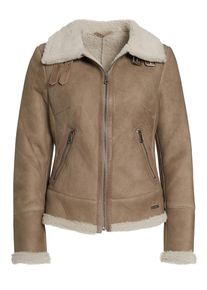 Maze, Damen Lederjacke 'Twensolar', Hellbeige
