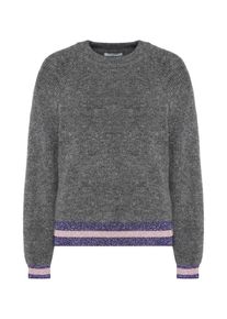 Pieces, Damen Pullover, Dunkelgrau