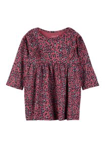 name it, Mädchen Kleid, Grau / Eosin / Schwarz