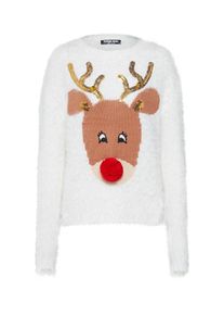 Fashion Union, Damen Pullover, Offwhite