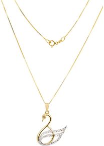 Firetti, Damen Kette mit Anhänger 'Schwan', Gold