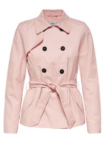 Only, Damen Kurzer Trenchcoat, Hellpink