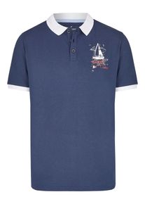 Daniel Hechter, Herren Polo, Navy / Wei&szlig;