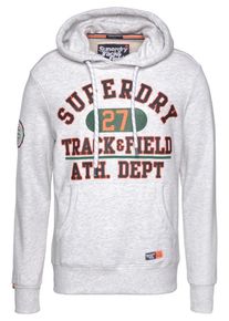 Superdry, Herren Sweatshirt 'Track & Field', Rot / Schwarz / Wei&szlig;meliert