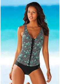 Lascana, Damen Badeanzug, T&uuml;rkis / Nachtblau