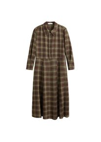Mango, Damen Kleid 'Ingrid23', Dunkelblau / Braun / Hellbraun / Oliv