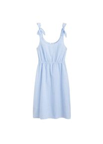 Mango, Damen Kleid 'Montana-h', Hellblau / Weiß