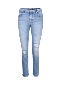 Only, Damen Slim Fit Jeans &lsquo;Sui ankle destroyed&lsquo;, Blue Denim