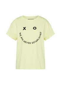 Review, Damen T-Shirt 'SMILEY', Hellgelb / Schwarz