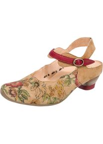 Think!, Damen Pumps 'Aida', Sand / Gelb / Gr&uuml;nmeliert / Rot