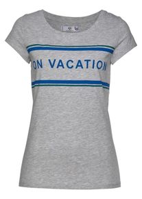 AJC, Damen T-Shirt, Blau / Graumeliert / Smaragd