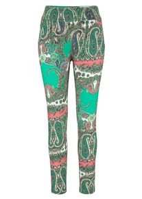 s.Oliver RED LABEL, Damen Strandhose mit Ethnodruck, Gr&uuml;n / Mischfarben