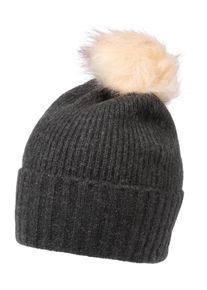 Pieces, Damen Strickm&uuml;tze 'PCDIANA', Champagner / Dunkelgrau