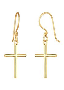 Elli, Damen Ohrringe 'Kreuz', Gold