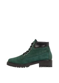 Bianco, Damen Schn&uuml;rstiefelette, Gr&uuml;n / Schwarz